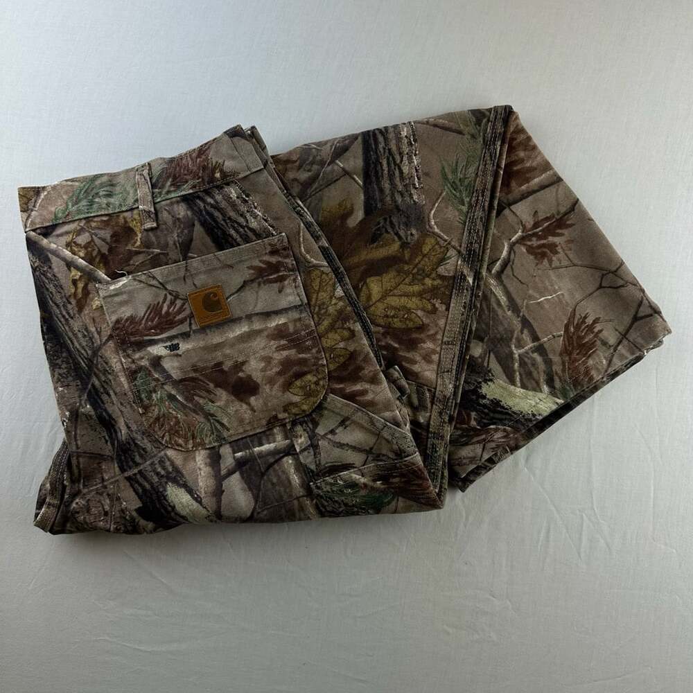 Y2K Carhartt Realtree Camo Carpenter Pants Camouflage Workwear